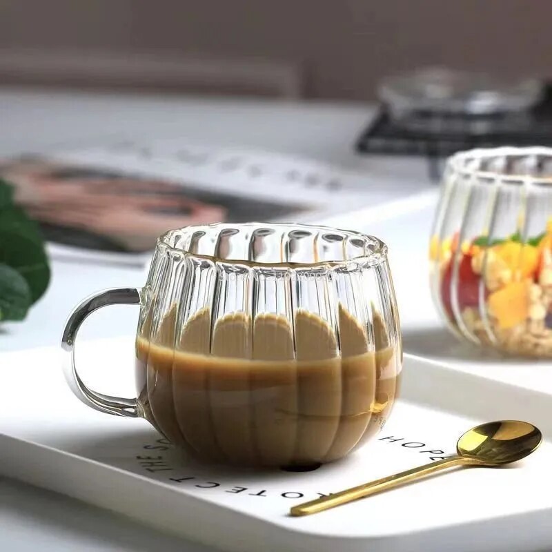 Heat-Resistant Glass Pumpkin Mug